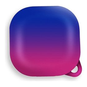 Gpack Samsung Galaxy Buds Live Kancalı Çift Renk Sert Plastik SF8 Mavi Kılıf