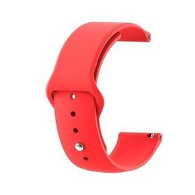 Gpack Samsung Galaxy Gear S3 46 mm Mat Düz Renkli Silikon Kırmızı Kordon
