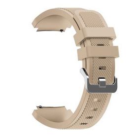 Gpack Samsung Galaxy Gear S3 46 mm Silikon Çizgili Silikon Kancalı Pembe Kordon