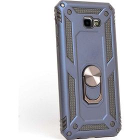 Gpack Samsung Galaxy J4 Plus Vega Yüzüklü Mıknatıslı Nano Glass Lacivert Kılıf