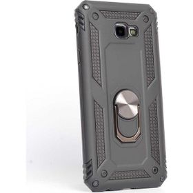 Gpack Samsung Galaxy J4 Plus Vega Yüzüklü Mıknatıslı Nano Glass Siyah Kılıf