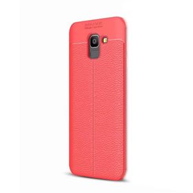 Gpack Samsung Galaxy J6 Niss Şık Görünümlü Kapak Kırmızı Silikon Kılıf