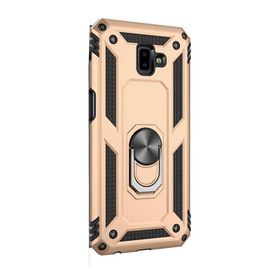 Gpack Samsung Galaxy J6 Plus Vega Yüzüklü Mıknatıslı Nano Glass Gold Kılıf