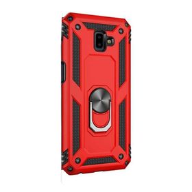 Gpack Samsung Galaxy J6 Plus Vega Yüzüklü Mıknatıslı Nano Glass Kırmızı Kılıf