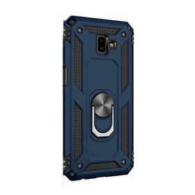 Gpack Samsung Galaxy J6 Plus Vega Yüzüklü Mıknatıslı Nano Glass Lacivert Kılıf