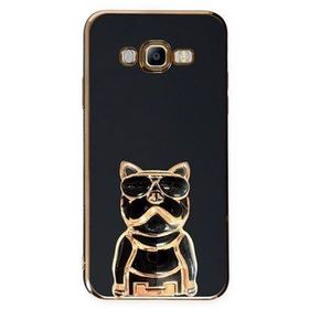 Gpack Samsung Galaxy J7 Core Kamera Korumalı Köpek Desenli Standlı Silikon Kılıf