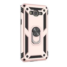 Gpack Samsung Galaxy J7 Core Tank Koruma Vega Standlı Yüzüklü Mıknatıslı Kırmızı Cep Telefonu Kılıf