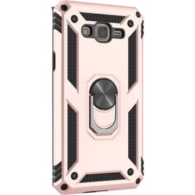 Gpack Samsung Galaxy J7 Core Tank Vega Standlı Yüzüklü Mıknatıslı Nano Glass Bronz Kılıf