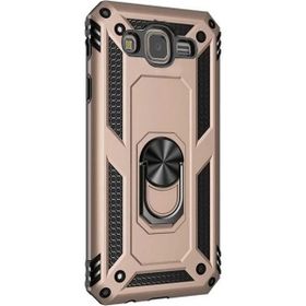 Gpack Samsung Galaxy J7 Core Tank Vega Standlı Yüzüklü Mıknatıslı Nano Glass Gold Kılıf