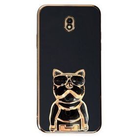Gpack Samsung Galaxy J7 Pro J730F Kamera Korumalı Köpek Desenli Standlı Silikon Kılıf