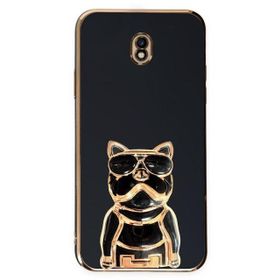 Gpack Samsung Galaxy J7 Pro J730F Kamera Korumalı Köpek Desenli Standlı Silikon Kılıf