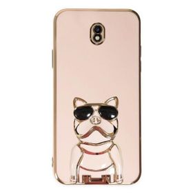Gpack Samsung Galaxy J7 Pro J730F Kamera Korumalı Köpek Desenli Standlı Silikon Kılıf