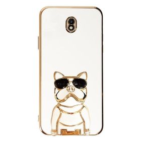 Gpack Samsung Galaxy J7 Pro J730F Kamera Korumalı Köpek Desenli Standlı Silikon Kılıf