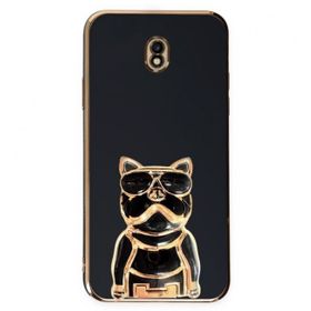 Gpack Samsung Galaxy J7 Pro J730F Kamera Korumalı Köpek Desenli Standlı Silikon Kılıf