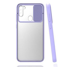 Gpack Samsung Galaxy M11 Hux Kamera Korumalı Silikon Lila Kılıf