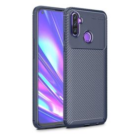 Gpack Samsung Galaxy M11 Negro Karbon Dizayn Silikon Kahverengi Kılıf