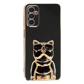 Gpack Samsung Galaxy M13 Kamera Korumalı Köpek Desenli Standlı Silikon Kılıf
