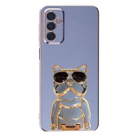 Gpack Samsung Galaxy M13 Kamera Korumalı Köpek Desenli Standlı Silikon Kılıf