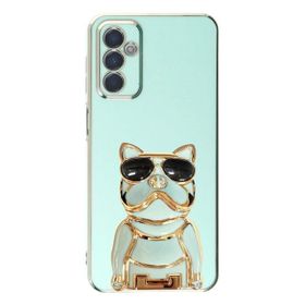 Gpack Samsung Galaxy M13 Kamera Korumalı Köpek Desenli Standlı Silikon Kılıf