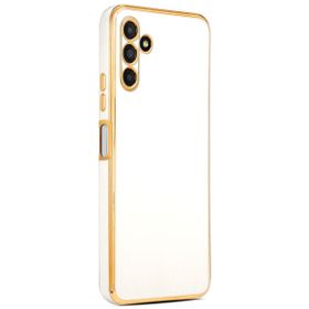 Gpack Samsung Galaxy M14 Bark Parlak Silikon Renkli Kenarları Rose Kılıf