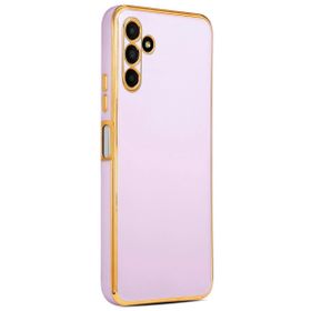 Gpack Samsung Galaxy M14 Bark Parlak Silikon Renkli Kenarları Rose Kılıf
