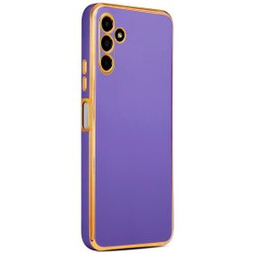 Gpack Samsung Galaxy M14 Bark Parlak Silikon Renkli Kenarları Rose Kılıf