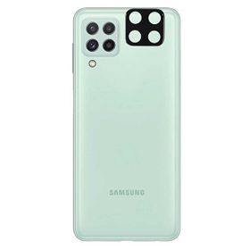 Gpack Samsung Galaxy M22 Kamera Sürgülü Kapatmalı Silikon Siyah Kılıf