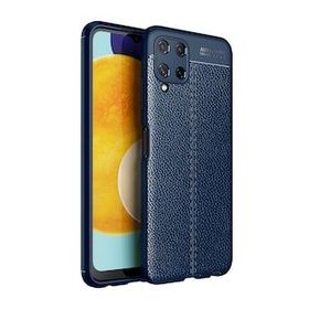 Gpack Samsung Galaxy M22 Niss Silikon Deri Görünümlü Korumalı Kırmızı Kılıf