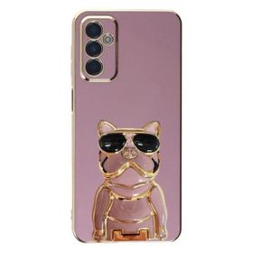 Gpack Samsung Galaxy M23 Kamera Korumalı Köpek Desenli Standlı Silikon Kılıf