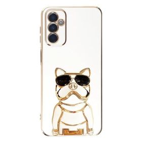 Gpack Samsung Galaxy M23 Kamera Korumalı Köpek Desenli Standlı Silikon Kılıf
