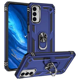 Gpack Samsung Galaxy M23 Vega Sert Silikon Tank Standlı Yüzüklü Mıknatıslı Lacivert Kılıf