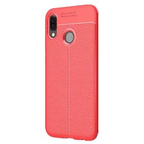 Gpack Samsung Galaxy M30s Niss Deri Görünümlü Kırmızı Silikon Kılıf