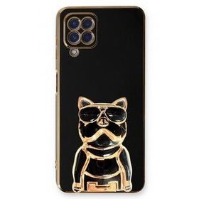 Gpack Samsung Galaxy M32 4G Kamera Korumalı Köpek Desenli Standlı Silikon Kılıf