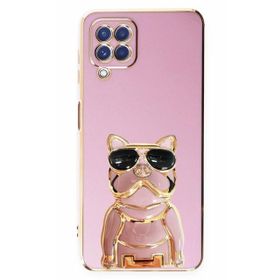 Gpack Samsung Galaxy M32 4G Kamera Korumalı Köpek Desenli Standlı Silikon Kılıf