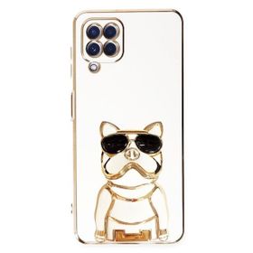 Gpack Samsung Galaxy M32 4G Kamera Korumalı Köpek Desenli Standlı Silikon Kılıf