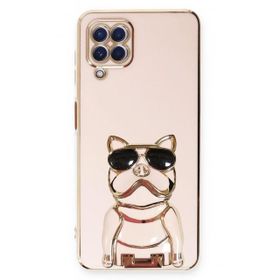 Gpack Samsung Galaxy M32 4G Kamera Korumalı Köpek Desenli Standlı Silikon Kılıf