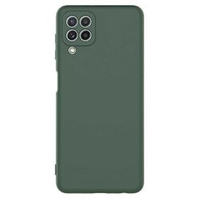 Gpack Samsung Galaxy M32 4G Mara Silikon Mat Soft Korumalı Lansman Koyu Yeşil Kılıf