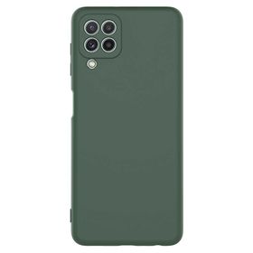 Gpack Samsung Galaxy M32 4G Mara Silikon Mat Soft Korumalı Lansman Koyu Yeşil Kılıf