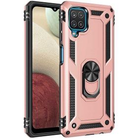 Gpack Samsung Galaxy M32 4G Vega Tank Standlı Yüzüklü Mıknatıslı Bronz Kılıf