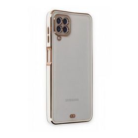 Gpack Samsung Galaxy M32 4G Voit Silikon Arkası Şeffaf Kenar Renkli Yeşil Kılıf