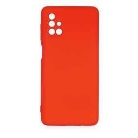 Gpack Samsung Galaxy M51 Mara Silikon Mat Soft Kamera Korumalı Lansman Kırmızı Kılıf