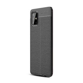 Gpack Samsung Galaxy M51 Niss Silikon Deri Görünümlü Kırmızı Kılıf