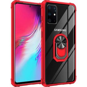 Gpack Samsung Galaxy M51 Tank Motta Standlı Yüzüklü Mıknatıslı Kırmızı Kılıf