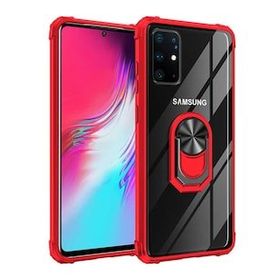 Gpack Samsung Galaxy M51 Tank Motta Standlı Yüzüklü Mıknatıslı Kırmızı Kılıf