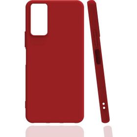 Gpack Samsung Galaxy M52 Renkli Korumalı Premier Mat Silikon Kırmızı Kılıf