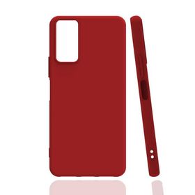Gpack Samsung Galaxy M52 Renkli Korumalı Premier Mat Silikon Kırmızı Kılıf