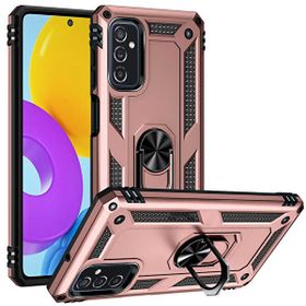 Gpack Samsung Galaxy M52 Vega Tank Standlı Yüzüklü Mıknatıslı Bronz Kılıf