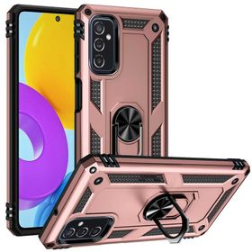Gpack Samsung Galaxy M52 Vega Tank Standlı Yüzüklü Mıknatıslı Bronz Kılıf