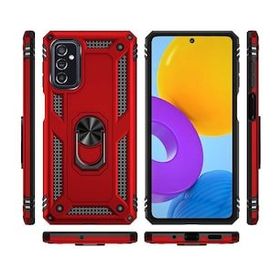 Gpack Samsung Galaxy M52 Vega Tank Standlı Yüzüklü Mıknatıslı Kırmızı Kılıf