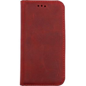 Gpack Samsung Galaxy Note 10 Hakiki Deri Cüzdan Gizli Mıktanıslı Kırmızı Cep Telefonu Kılıf